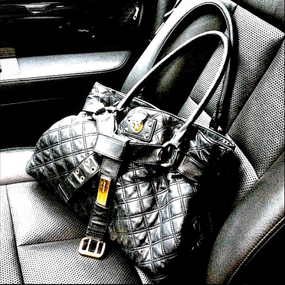 (More Photos) Marc Jacobs Large Quilted Bruna Handbag